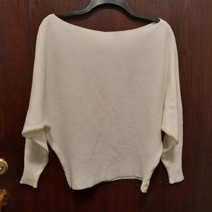 Off shoulder Batwing white sweater small